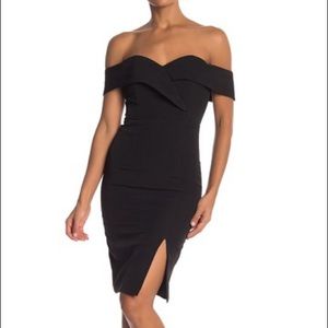 Off-the-Shoulder Sweetheart Sheath Dress